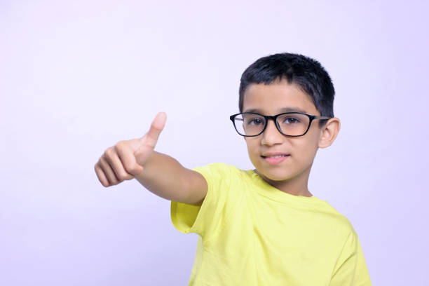 istock Indian child wear eyeglass 700164414