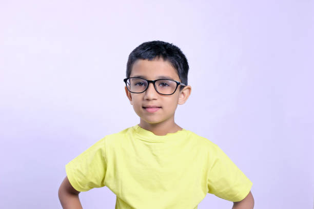istock Indian child wear eyeglass 700164450
