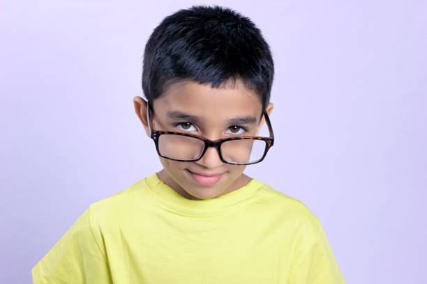 istock Indian child wear eyeglass 700164558