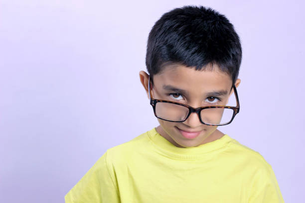 istock Indian child wear eyeglass 700164592