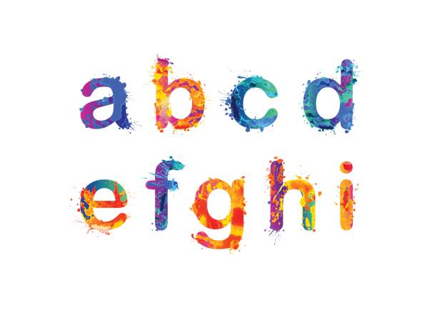 알파벳입니다. 문자 a, b, c, d, e, f, g, h, i. 1 부 3 - letter b stock illustrations