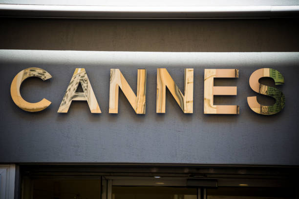 istock Golden Cannes sign 700193616