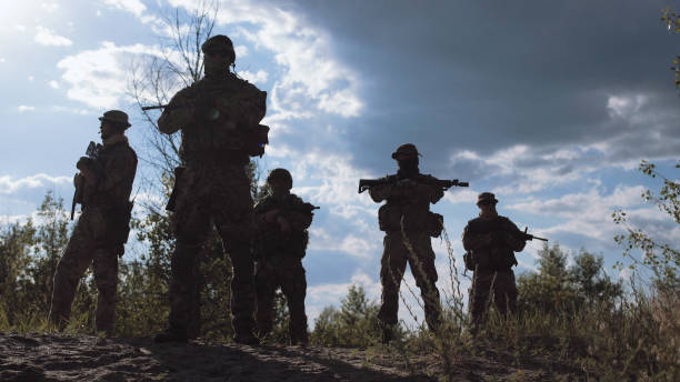 istock Cool soldiers in nature 700193738