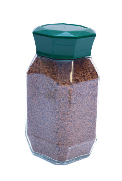 istock Instant coffee in glass pot isolated on white 700194202