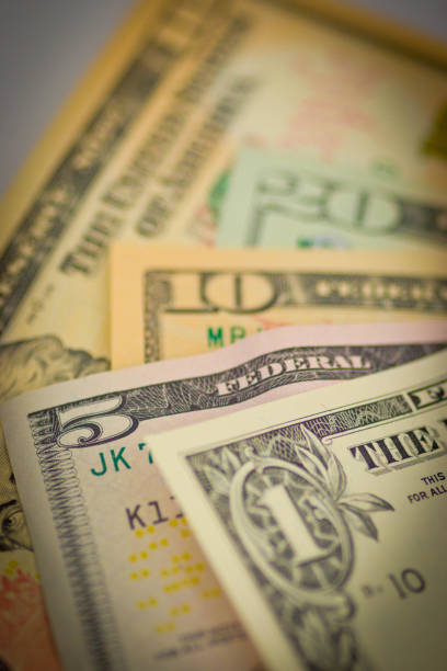 istock One, five, ten and twenty dollar bills 700194760