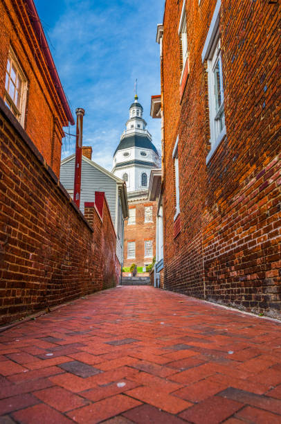 Annapolis, Maryland, USA view of the Maryland State House.