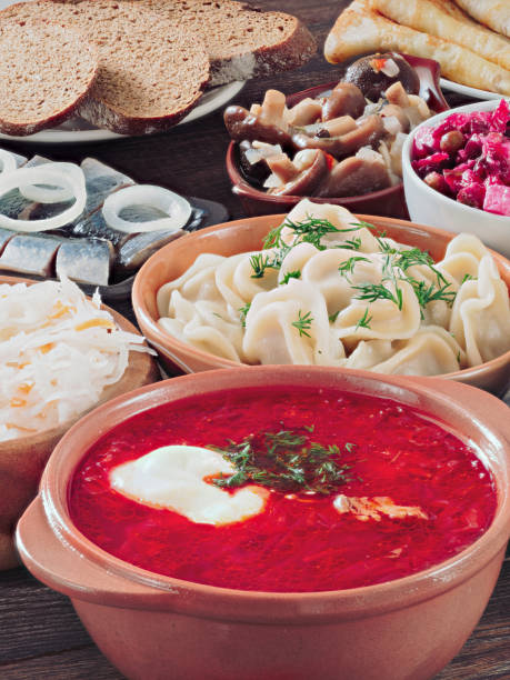 russian food assortment