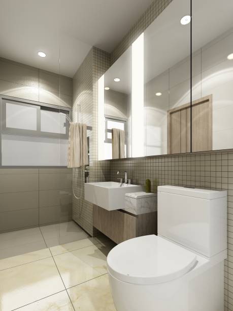 istock abstract sketch design of interior bathroom 700237670