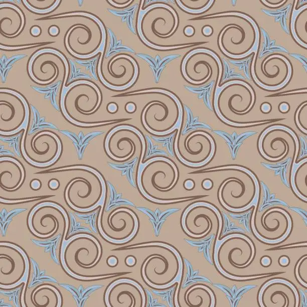 Vector illustration of Ethnic seamless pattern. Egyptian, Greek, Roman style.