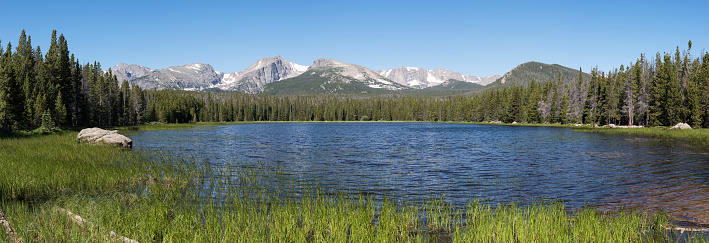 Bierstadt Lake Rocky Mountain National Park Panorama in early Summer.