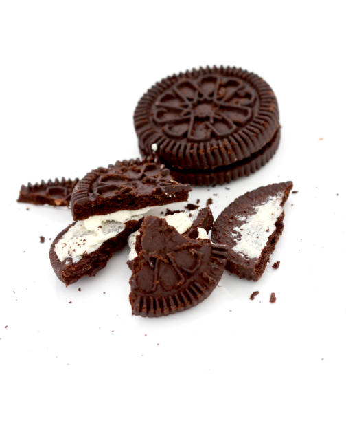 istock Tasty stuffed black cookies 700247730