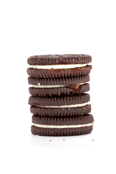 istock Tasty stuffed black cookies 700247732
