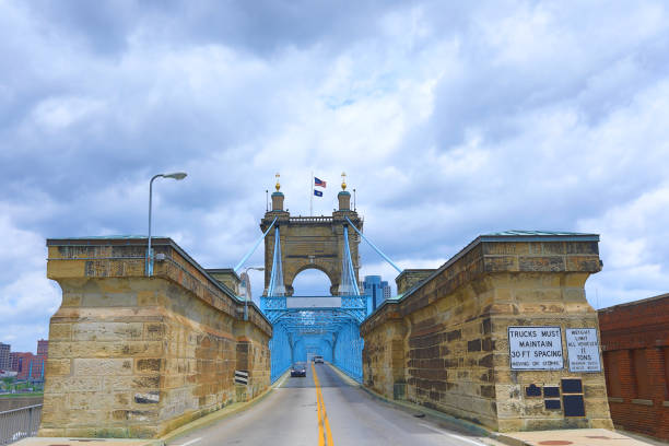 istock Cross the historic Roebling Bridge in Covington, Kentucky 700250560