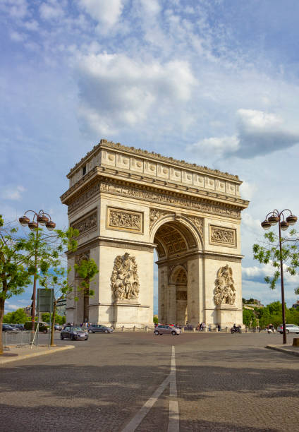 triumphbogen des sterns (arc de triomphe de l ' etoile) in paris, frankreich - paris france arc de triomphe france french culture stock-fotos und bilder