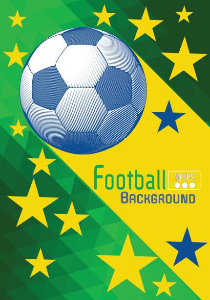 stockillustraties, clipart, cartoons en iconen met gravure van voetbal bal illustratie met driehoek stripe en ster - gele kaart illustraties