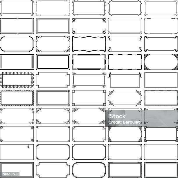 Fifty Rectangle Frames Stock Illustration - Download Image Now - Border - Frame, Simplicity, Rectangle