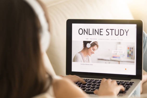 istock Woman choosing online course for self-education 700287246