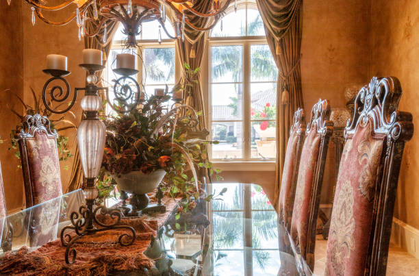 istock Dining Room with a View in an Estate Home 700290128