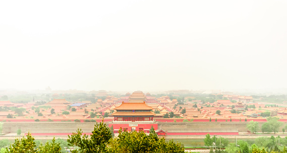 View on forbidden city in Beijing - China