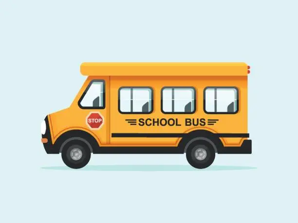 Vector illustration of Yellow School Bus