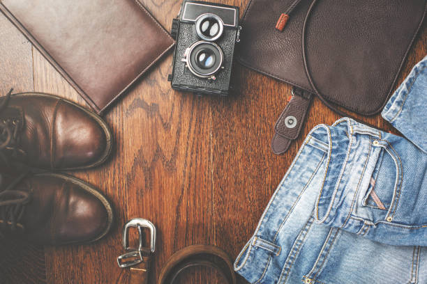 istock Scatter of stuff on wooden floor 700362424