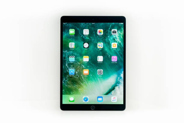 apple ipad pro 10.5" space gray wifi + cellular - ipad apple computers note pad touch screen imagens e fotografias de stock