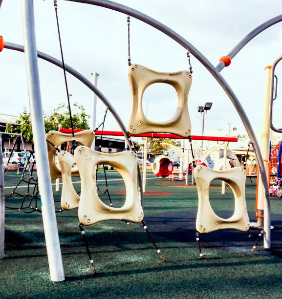 istock Children playground an small park 700369494