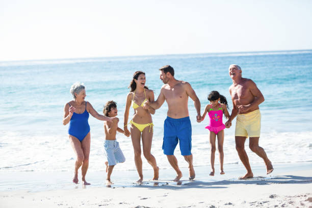 istock Happy family holding hands 700377732