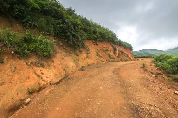 istock turn mud road with tire imprint for automobile commercial 700399546
