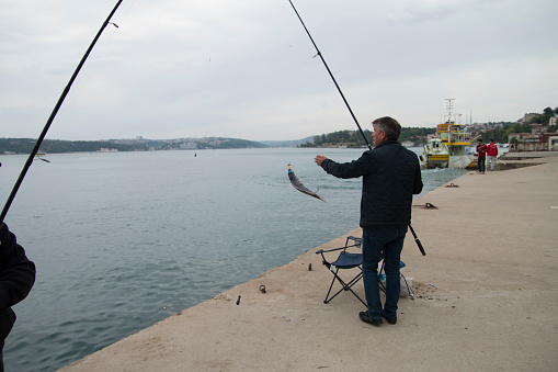 Fishing rod, fisherman