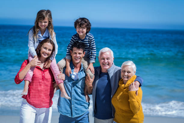 istock Happy family posing together 700435586