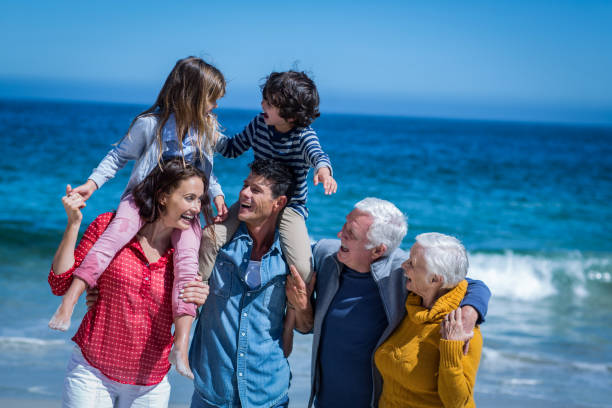 istock Happy family posing together 700435602