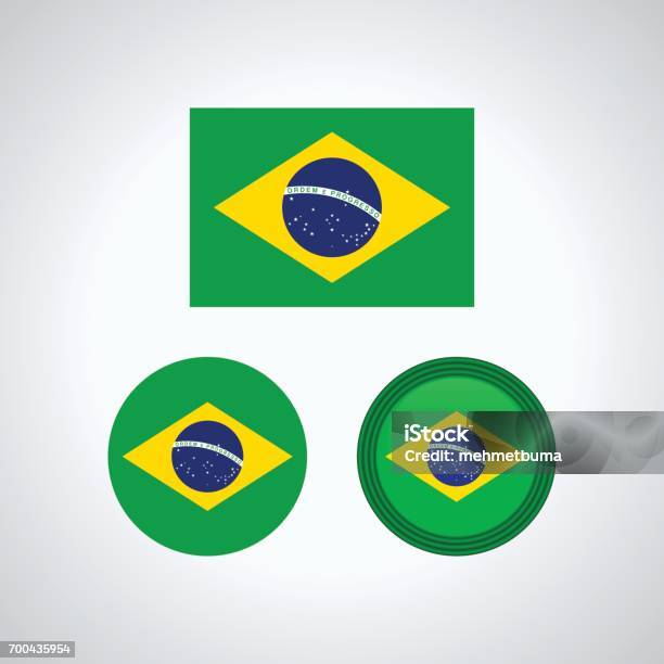 브라질 트리오 플래그 벡터 일러스트 레이 션 브라질에 대한 스톡 벡터 아트 및 기타 이미지 - 브라질, 기, 우승기