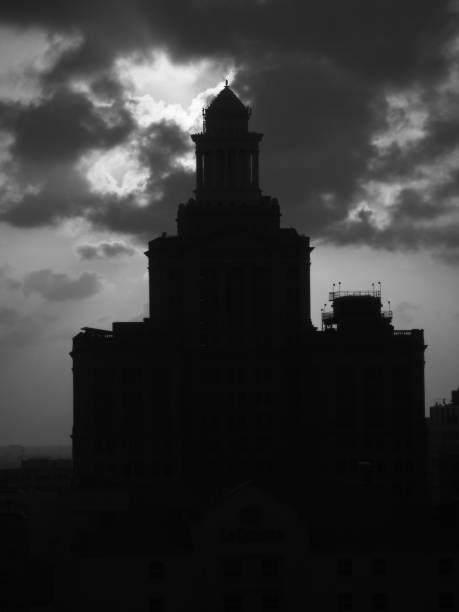 istock B&W silhouette of a office building 700438676