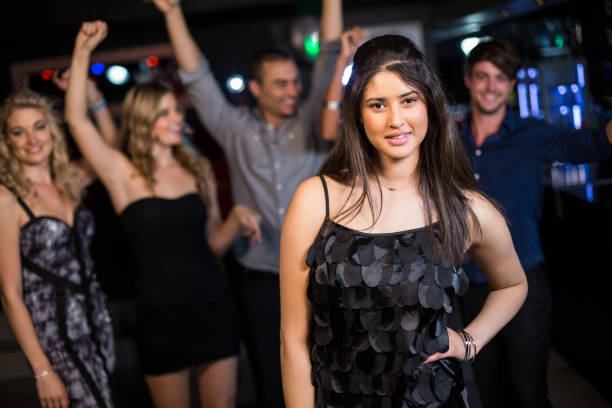 istock Cute friends having fun and dancing 700493234