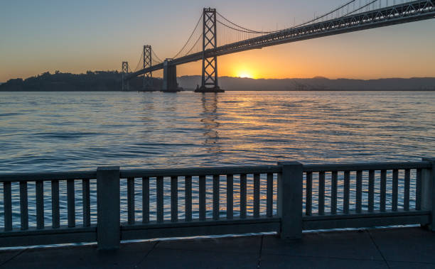 istock Guard and Walkway with Bay Bridge in the Background 700497362