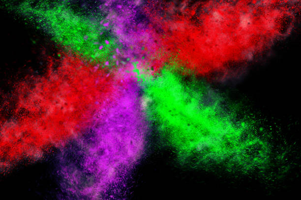 istock Abstract design of Multi color  on black background 700503656