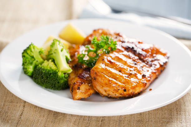 istock grilled chicken with broccoli,potatoand parsley 700571132