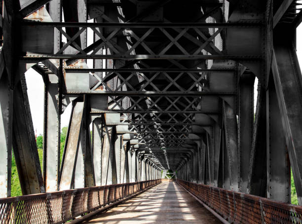 istock Old iron and steel bridge 700571152