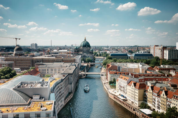istock aerial view on central berlin with Berlin Cathedral and Spree River 700599722