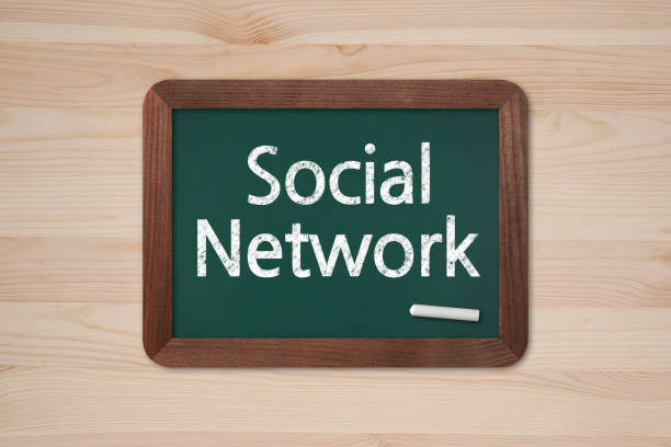 istock Social Network - Business Chalkboard Background 700599864
