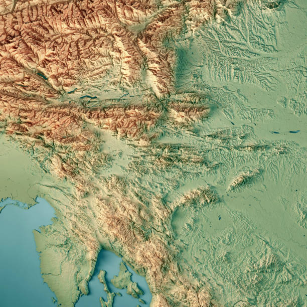 istock Slovenia Country 3D Render Topographic Map 700614138