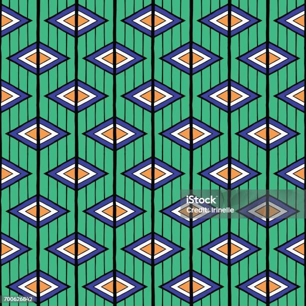 Summer Ethnic Pattern Vector Seamless Stock Illustration - Download Image Now - African Culture, Pattern, Abstract