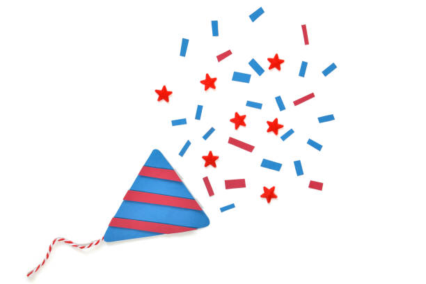 Celebration,party concepts ideas with confetti from colorful star shape