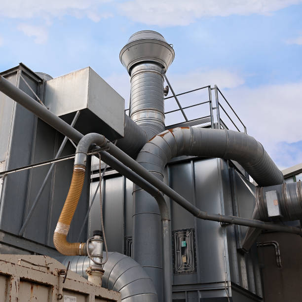 istock Industrial factory air filtration system. 700646558