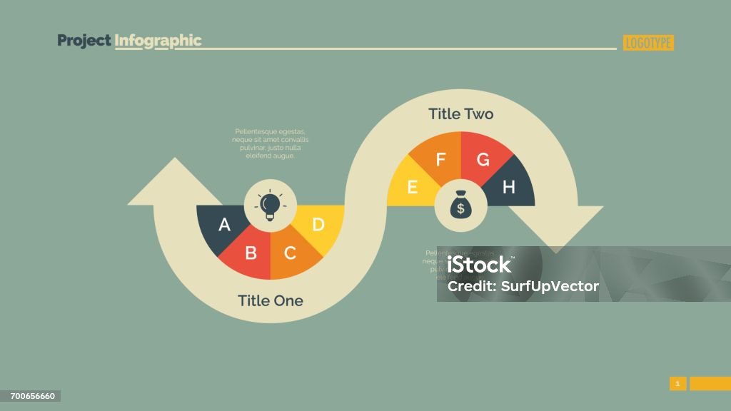 Process Arrow Diagram Slide Template Stock Illustration - Download ...