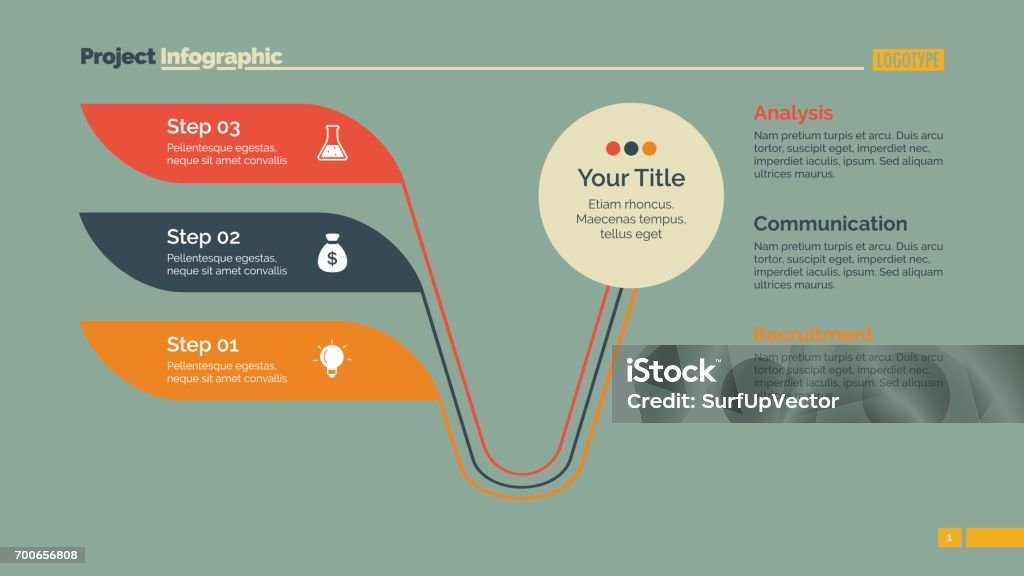 Three Options And Title Slide Template Stock Illustration - Download ...