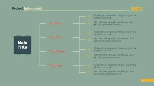 Vector illustration of Tree Diagram Slide