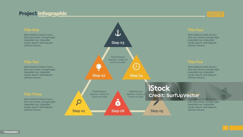 Triangular Framework Slide Triangular Diagram Slide Template Stock Illustration - Download Image ...