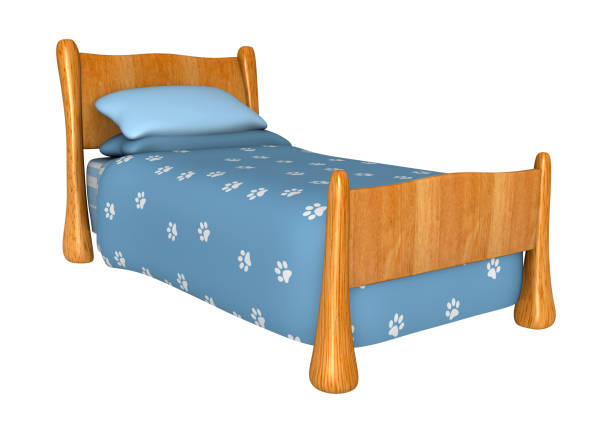 3D digital render of a cute childs bed isolated on white background